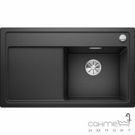 Гранитная кухонная мойка на одну чашу с сушкой Blanco Zenar 45S Silgranit PuraDur 523781 антрацит, чаша справа