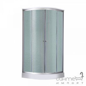 Душевой бокс Lidz Tani SB90x90.SAT.LOW.FR профиль сатин, стекла Frost, задние стенки белое стекло