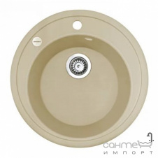 Круглая гранитная кухонная мойка Fancy Marble Sol 11805ХХХХ старый камень