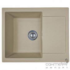Прямоугольная гранитная кухонная мойка на одну чашу с сушкой Fancy Marble Piqeno 12506XXXX терра