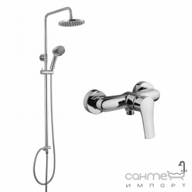 Смеситель для душа Volle Daniella 151631 + душевая стойка Volle Nemo 151491 хром