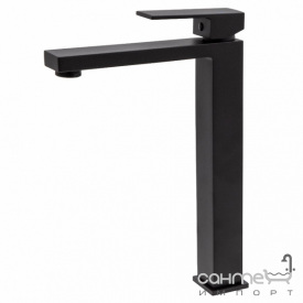 Смеситель для раковины высокий Аква Родос Italy 02 Black Matte матовый черный