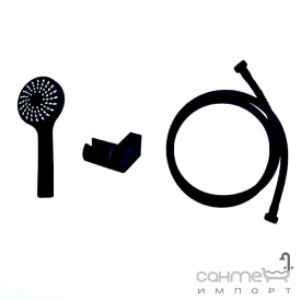 Душевой гарнитур Аква Родос Optima Black 90902 матовый черный