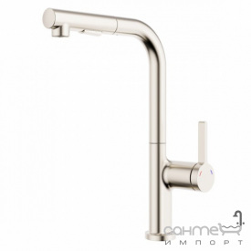 Смеситель для кухни с вытяжным изливом Аква Родос Rinimi 06 Stainless Steel нержавеющая сталь