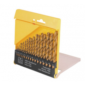 Набор сверл для металла MASTERTOOL 19 шт HSS 1 - 10 мм plastic box ТИТАН (11-0219)