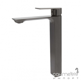 Смеситель для раковины высокий Аква Родос Modena 02 Gun Metal оружейная сталь