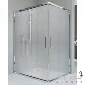 Прямоугольная душевая кабина Veronis Unimar XL 1200x800 профиль хром/матовое стекло