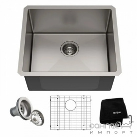 Прямоугольная кухонная мойка под столешницу, из нержавеющей стали Kraus Standart Pro KHU101-21