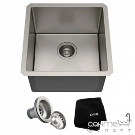 Квадратная кухонная мойка под столешницу, из нержавеющей стали Kraus Standart Pro KHU101-17