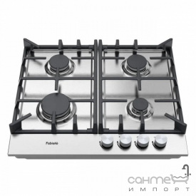 Газовая варочная поверхность на четыре конфорки Fabiano FHG 3744 VGH Inox нержавеющая сталь