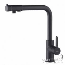 Смеситель для кухни с изливом для фильтрованной воды Blue Water Royal Czarny Mat матовый черный