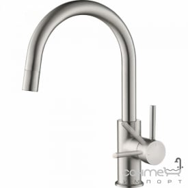 Смеситель для кухни с вытяжным изливом Blue Water Plaza Kolor Stali нержавеющая сталь