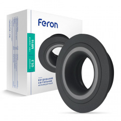 Вбудований неповоротний світильник Feron DL6130 чорний Ромни