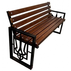 Лавка садова Tobi Sho у стилі Лофт із декором 150 см колір горіх