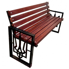 Лавка садова Tobi Sho у стилі Лофт із декором 170 см колір черешня