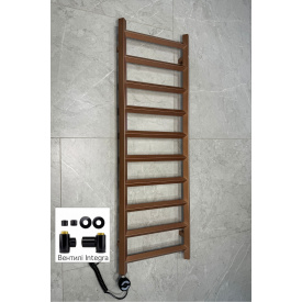 Рушникосушка комбінована Terma CRYSTAL 1200x400 Bright Cooper, тен MOA + вентиль Integra