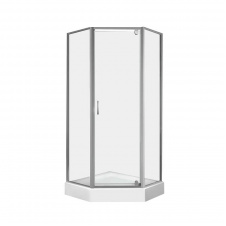 Набір Qtap Душова кабіна Leo CRM10995-AC6 Clear 2020x900x900 + піддон Diamond 309912 90x90x12 з сифоном (LEOCRM10995AC6SET)