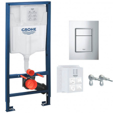 Фото - Інсталяція для підвісного унітазу 3 в 1 Grohe Rapid SL + кнопка Skate Cosmopolitan S Інсталяція для підвісного унітазу 3 в 1 Grohe Rapid SL + кнопка Skate Cosmopolitan S