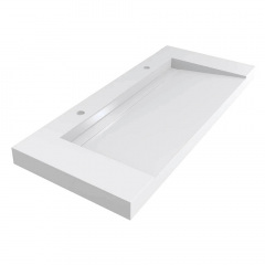 Умивальник Miraggio Olmos 1200, miramarble, білий глянцевий Геническ