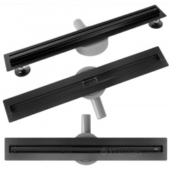 Трап для душу Rea Neox Slim Pro чорний 70 (REA-G2709) Лубны