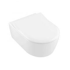 Унітаз підвісний Villeroy&Boch Subway Avento Rimless 53 см + Сидіння (5656RSR1) Бородянка