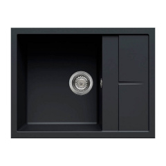 Мийка гранітна Elleci Unico 125 nero 40, чорний (21122024183) Долина