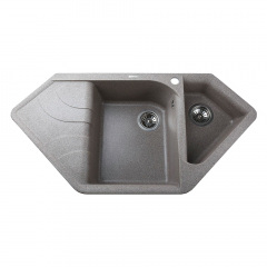 Гранітна мийка Globus Lux GARDA 1000х500, мокко Тячів