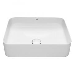 Раковина накладна Roca Inspira Square 500x370 білий з декоративною кришкою Хмільник