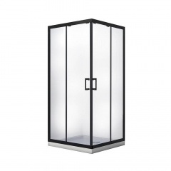 Душова кабіна Besco Modern 90x90x190, проф. чорний мат (MKB-90-190-C) Цумань