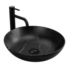 Умивальник Rea Fibo 40,5x40,5 чорний матовий (REA-U3301) Краматорськ
