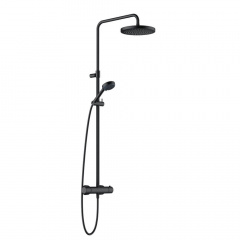 Душова система з термостатом Kludi Dual Shower System Logo чорний (6808239-00) Гуляйполе