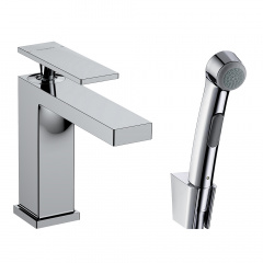 Змішувач для раковини Hansgrohe Tecturis E 110, з гігієнічним душем, хром (73210000) Ромни