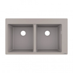 Мийка кухонна Hansgrohe S510-F770 770х510 на дві чаші 370/370, сірий бетон (43316380) Приморськ
