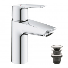 Змішувач для раковини Grohe QuickFix Start S-Size з донним клапаном, хром (23550002) Талалаевка