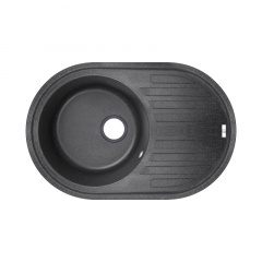 Мийка для кухні Lidz 780x500/200 BLA-03 чорний (LIDZBLA03780500200) Ромни