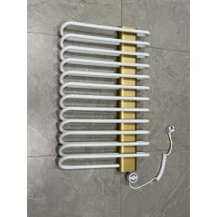 Рушникосушка електрична Terma Michelle 780x500 White, панель Brass Каменское