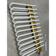 Рушникосушка електрична Terma Michelle 780x500 White, панель Brass Каменское