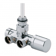 Термостатический узел Carlo Poletti One-Thermo для полотенцесушителя 1/2″ Зx3/4″ EK 50 мм левый хром