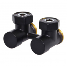 Кран нижнего подключения Carlo Poletti First Piastre 3/4″ F x 3/4″ EK угловой черный