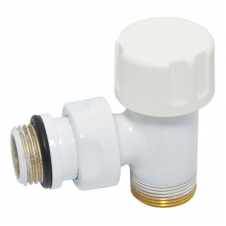 Термостатический клапан Carlo Poletti COMPACT-THERMO-V1 1/2″х24-19 угловой белый