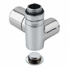 Кран-термостат Carlo Poletti Combi Corner трехосевой DX 1/2" правый хром