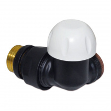 Фото - Термостатический клапан Сarlo Poletti FIRST CORNER трехосевой 1/2″х24-19 SX левый BLACK MATTE Термостатический клапан Сarlo Poletti FIRST CORNER трехосевой 1/2″х24-19 SX левый BLACK MATTE