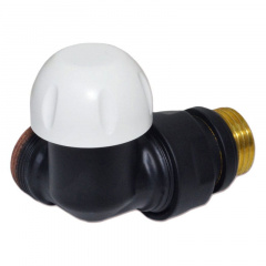 Термостатический клапан Сarlo Poletti FIRST CORNER трехосевой 1/2″х24-19 DX правый BLACK MATTE Васильков