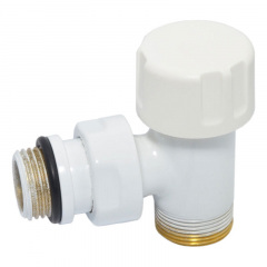 Термостатический клапан Carlo Poletti COMPACT-THERMO-V1 1/2″х24-19 угловой белый Васильків