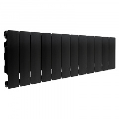 Горизонтальный алюминиевый радиатор FONDITAL BLITZ SUPER B4 500/100 BLACK COFFEE черный дизайнерский 12 секций Дубно