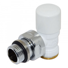 Кран отсекающий Carlo Poletti FIRST 1/2″х24-19 угловой белый Херсон
