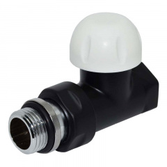 Термостатический клапан Carlo Poletti COMPACT-THERMO-V1 1/2″ прямой BLACK MATTE Бровари