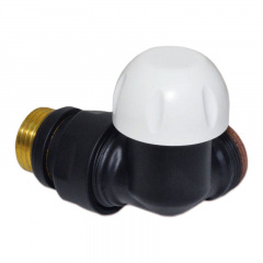 Термостатический клапан Сarlo Poletti FIRST CORNER трехосевой 1/2″х24-19 SX левый BLACK MATTE Васильків