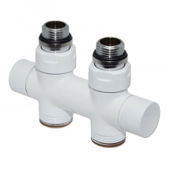 Узел отсекающий Carlo Poletti TWIN 1/2″ Зx3/4″ EK 50 мм прямой белый Николаев