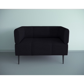 Крісло офісне Tobi Sho Бенно-1 з підлокітниками та конусною ногою 1000х720х750 шкірзам Чорний 2230.